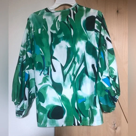 Floral lantern sleeve blouse - Picture 6 of 9
